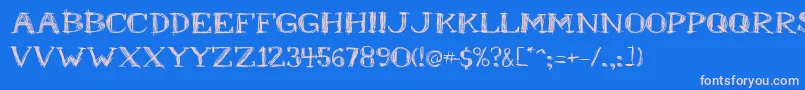 Шрифт Mrb – розовые шрифты на синем фоне