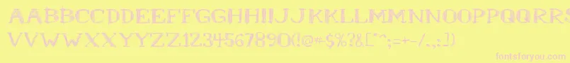 Шрифт Mrb – розовые шрифты на жёлтом фоне