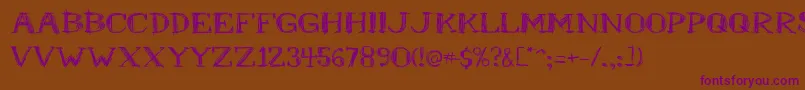 Шрифт Mrb – фиолетовые шрифты на коричневом фоне