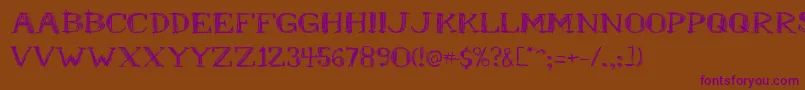 Mrb Font – Purple Fonts on Brown Background