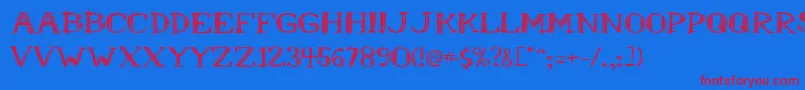 Шрифт Mrb – красные шрифты на синем фоне