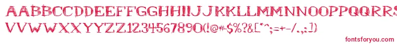 Mrb-Schriftart – Rote Schriften