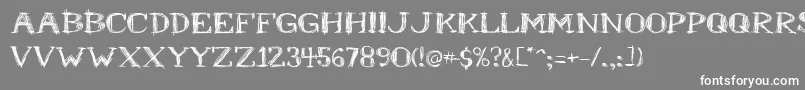 フォントMrb – 灰色の背景に白い文字