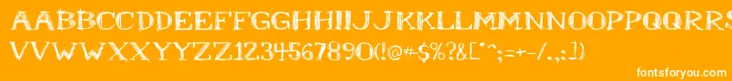 フォントMrb – オレンジの背景に白い文字