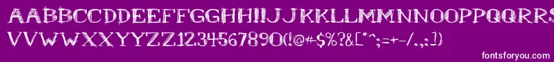 Mrb Font – White Fonts on Purple Background