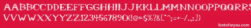 フォントMrb – 赤い背景に白い文字