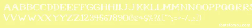 Mrb Font – White Fonts on Yellow Background