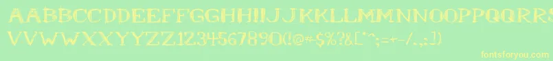 Mrb Font – Yellow Fonts on Green Background