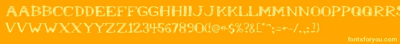 Mrb Font – Yellow Fonts on Orange Background
