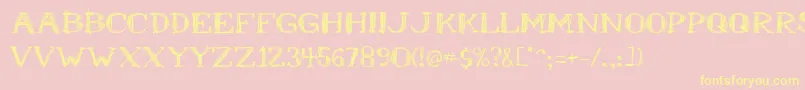 Mrb-fontti – keltaiset fontit vaaleanpunaisella taustalla