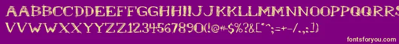 Mrb Font – Yellow Fonts on Purple Background