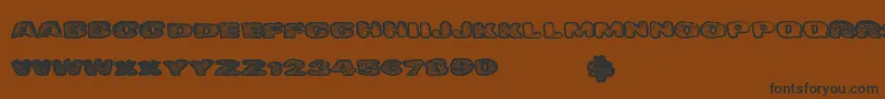 Dangerwaffles Font – Black Fonts on Brown Background