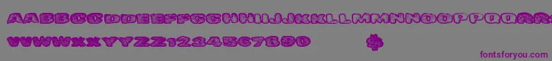 Dangerwaffles Font – Purple Fonts on Gray Background