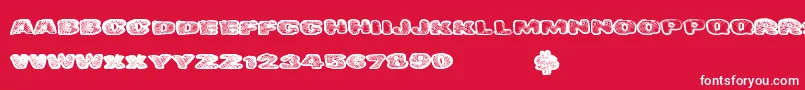 Dangerwaffles Font – White Fonts on Red Background