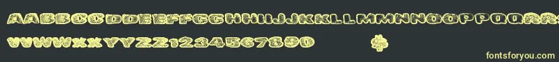 Dangerwaffles Font – Yellow Fonts on Black Background