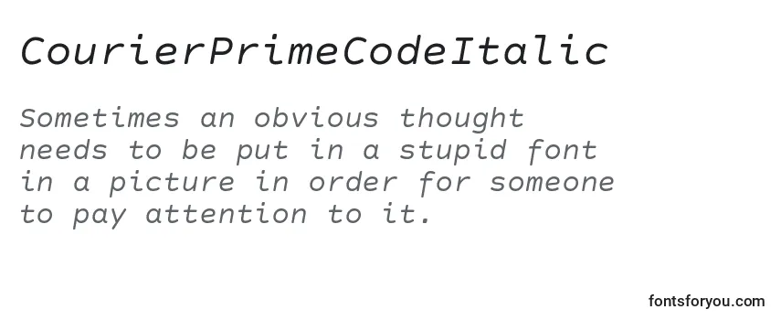 CourierPrimeCodeItalic フォントのレビュー