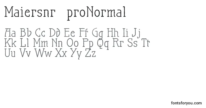 Schriftart Maiersnr21proNormal – Alphabet, Zahlen, spezielle Symbole