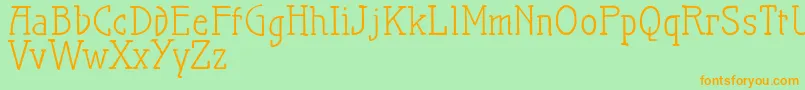 Maiersnr21proNormal Font – Orange Fonts on Green Background