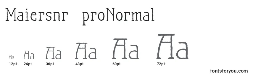 Размеры шрифта Maiersnr21proNormal