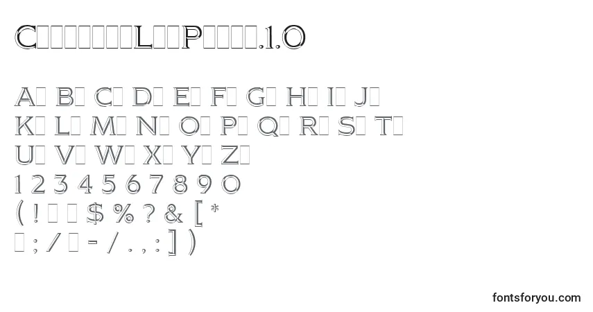 CitationLetPlain.1.0 Font – alphabet, numbers, special characters