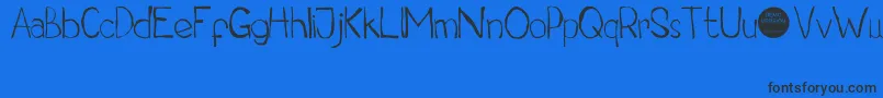Шрифт MarsInside – чёрные шрифты на синем фоне