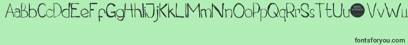 MarsInside Font – Black Fonts on Green Background