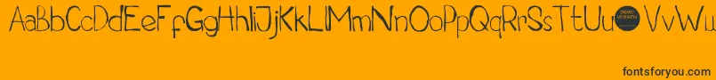 MarsInside Font – Black Fonts on Orange Background