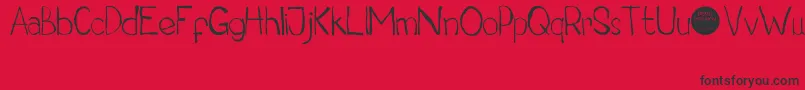 MarsInside Font – Black Fonts on Red Background