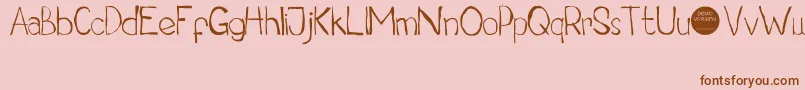 MarsInside Font – Brown Fonts on Pink Background