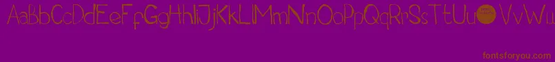 MarsInside Font – Brown Fonts on Purple Background