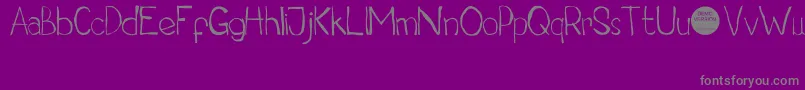 MarsInside-fontti – harmaat kirjasimet violetilla taustalla