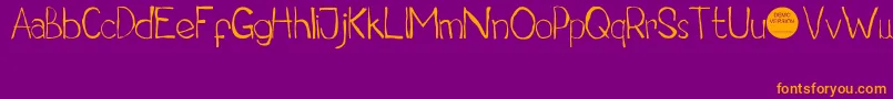 MarsInside Font – Orange Fonts on Purple Background