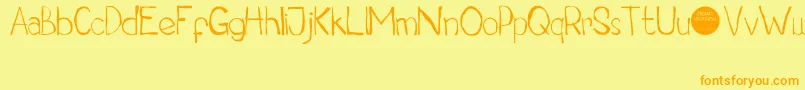 MarsInside Font – Orange Fonts on Yellow Background