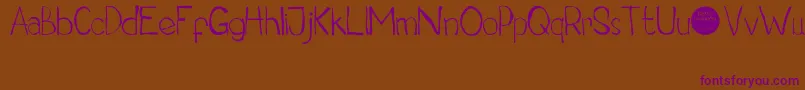 MarsInside Font – Purple Fonts on Brown Background