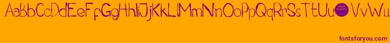 MarsInside Font – Purple Fonts on Orange Background