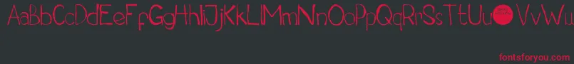 フォントMarsInside – 黒い背景に赤い文字