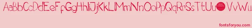 MarsInside Font – Red Fonts on Pink Background