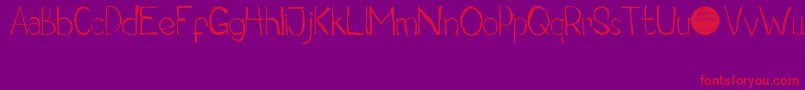 MarsInside Font – Red Fonts on Purple Background