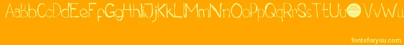 MarsInside Font – Yellow Fonts on Orange Background