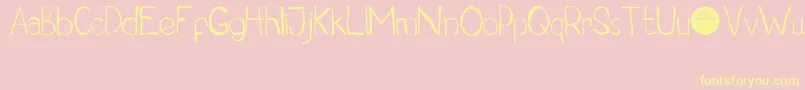 MarsInside Font – Yellow Fonts on Pink Background