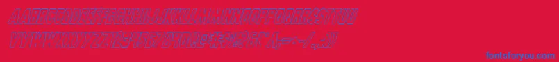 fuente Grimghostoutlineital – Fuentes Azules Sobre Fondo Rojo