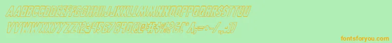 En savoir plus sur la police Grimghostoutlineital Police Grimghostoutlineital – polices orange sur fond vert