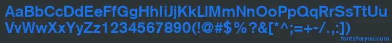 BasiccommercialLtBold Font – Blue Fonts on Black Background
