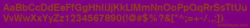 BasiccommercialLtBold Font – Brown Fonts on Purple Background