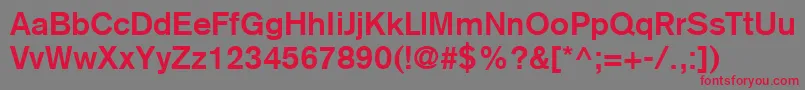 BasiccommercialLtBold Font – Red Fonts on Gray Background
