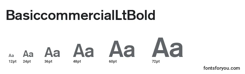 Размеры шрифта BasiccommercialLtBold