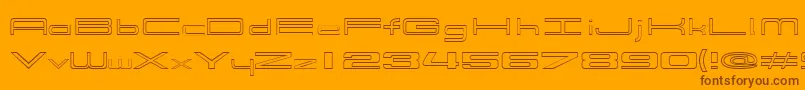 914Outline Font – Brown Fonts on Orange Background