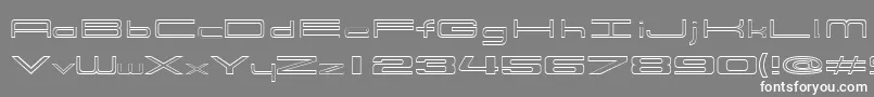 フォント914Outline – 灰色の背景に白い文字