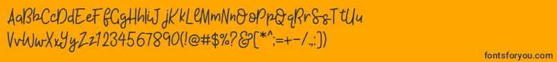 Police KhBlacklineScriptMedium – polices noires sur fond orange