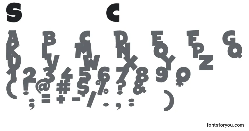 Schriftart SpaceComics – Alphabet, Zahlen, spezielle Symbole
